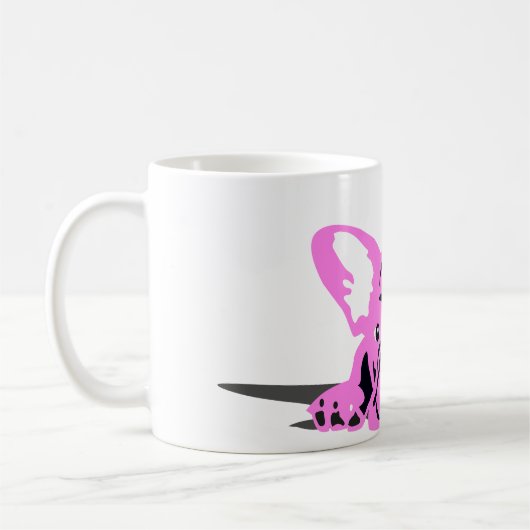 Bulldog-Silhouette Kaffeetasse (Links)