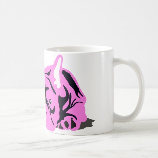Bulldog-Silhouette Kaffeetasse (Rechts)