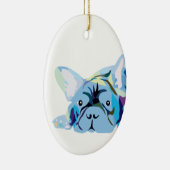 Bulldog-Silhouette Keramikornament (Rechts)