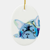 Bulldog-Silhouette Keramikornament (Vorne)