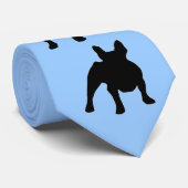 Bulldog-Silhouette Krawatte (Gerollt)