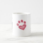 Bulldog-Silhouette mit Personalisierter Paw Kaffeetasse (Mittel)