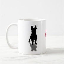 Bulldog-Silhouette mit Personalisierter Paw