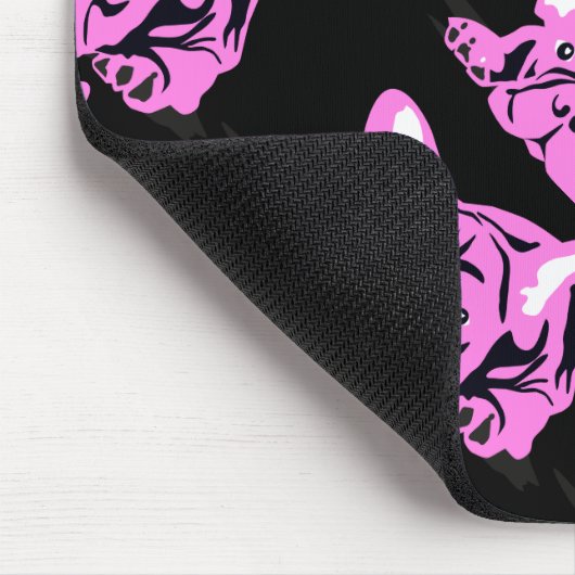 Bulldog-Silhouette Mousepad (Ecke)