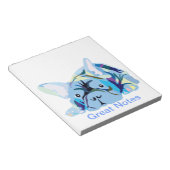 Bulldog-Silhouette Notizblock (angewinkelt)