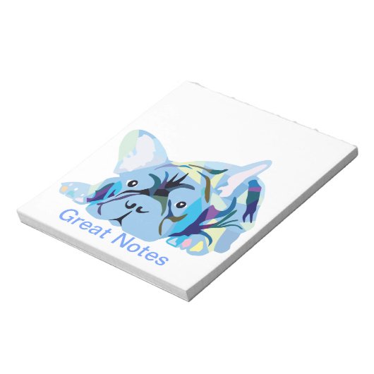 Bulldog-Silhouette Notizblock (Rotiert)