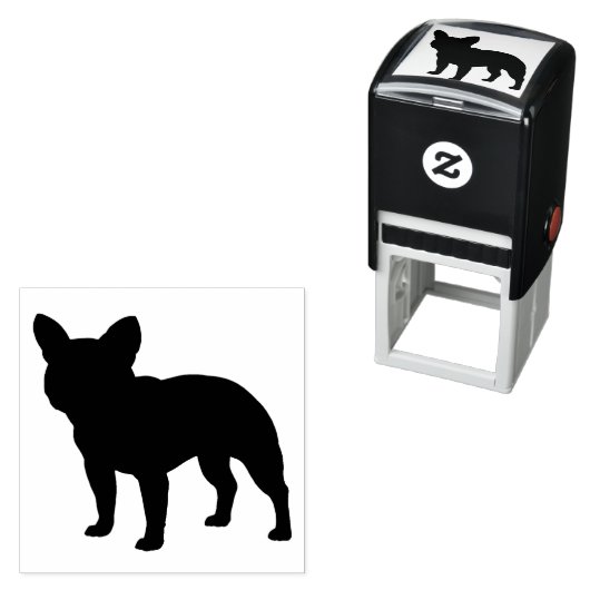 Bulldog-Silhouette Permastempel (Beispiel)