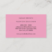 Bulldog Silhouette Pet Club Visitenkarte (Rückseite)