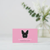 Bulldog Silhouette Pet Club Visitenkarte (Stehend Vorderseite)