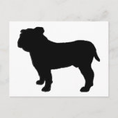 Bulldog-Silhouette Postkarte (Vorderseite)