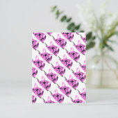 Bulldog-Silhouette Postkarte (Stehend Vorderseite)