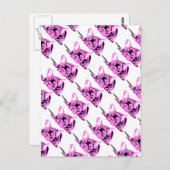 Bulldog-Silhouette Postkarte (Vorne/Hinten)