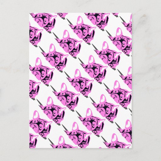 Bulldog-Silhouette Postkarte (Vorderseite)