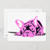 Bulldog-Silhouette Postkarte (Vorne/Hinten)