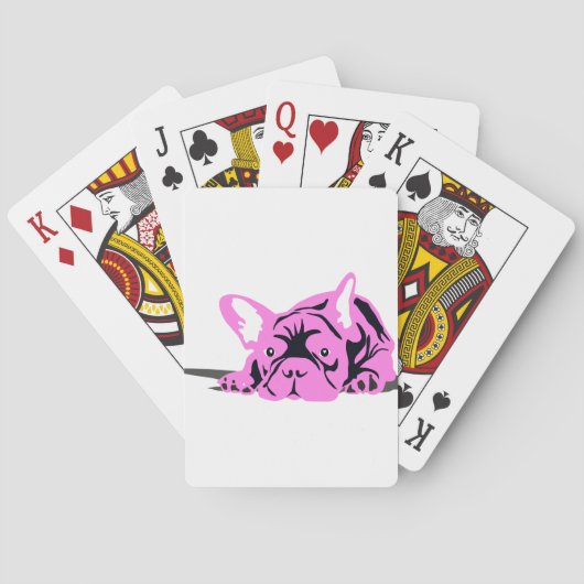 Bulldog-Silhouette Spielkarten (Rückseite)