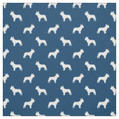 Bulldog-Silhouette Stoff (Muster)