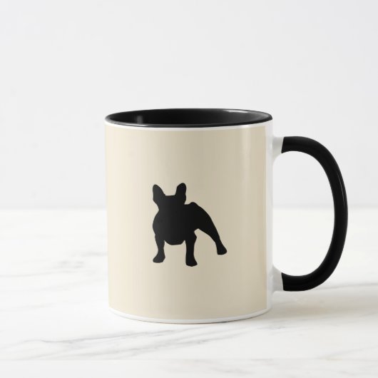 Bulldog-Silhouette Tasse (Rechts)