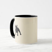 Bulldog-Silhouette Tasse (Vorderseite Links)