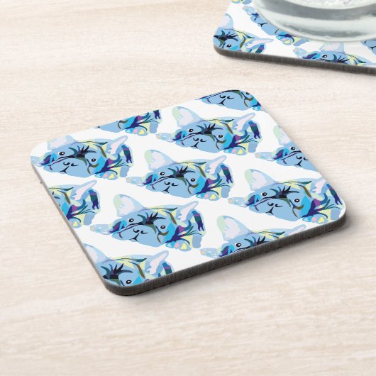 Bulldog-Silhouette Untersetzer (Linke Seite)