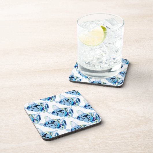 Bulldog-Silhouette Untersetzer (Rechte Seite)