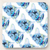 Bulldog-Silhouette Untersetzer (Vorderseite)