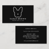 Bulldog-Silhouette Visitenkarte (Vorne/Hinten)