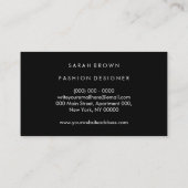 Bulldog-Silhouette Visitenkarte (Rückseite)