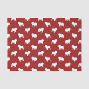 Bulldog-Silhouetten-Muster Seidenpapier