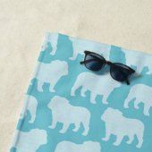 Bulldog-Silhouetten-Muster Strandtuch (Beispiel)