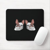 Bulldog Skeleton Hand auf BrustHalloween Mousepad (Mit Mouse)