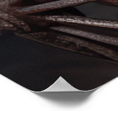 Bulldog Snowy Sleigh Weihnachtsdekor Poster (Ecke)