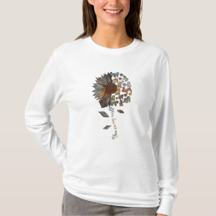 Bulldog-Sonnenblume, du bist meine Welt Hund Theme T-Shirt