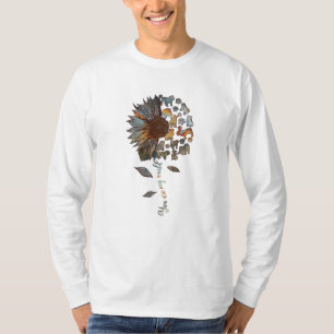 Bulldog-Sonnenblume, du bist meine Welt Hund Theme T-Shirt