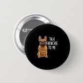 Bulldog spricht mir Französisch Button (Vorne & Hinten)
