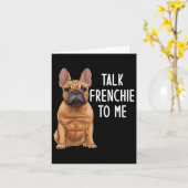 Bulldog spricht mir Französisch Karte (Gelbe Blume)