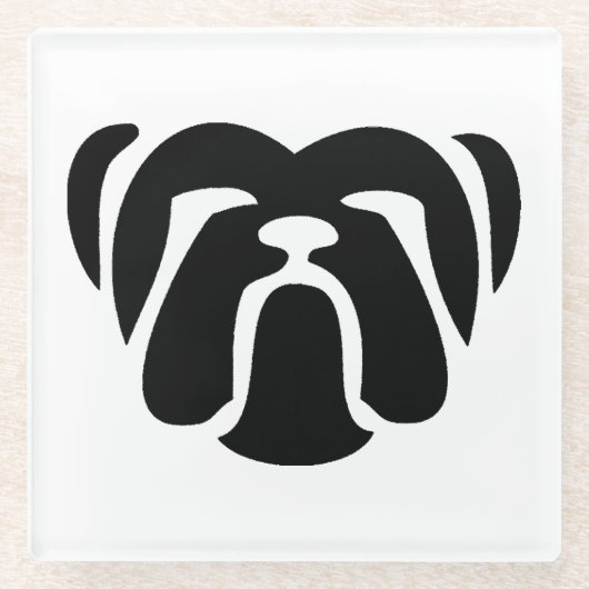 Bulldog-Stamm Glasuntersetzer (Vorderseite)