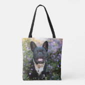 Bulldog-Stände in Blume Tasche (Rückseite)