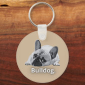 Bulldog Starkes Gesicht Design Schlüsselanhänger (Vorderseite)