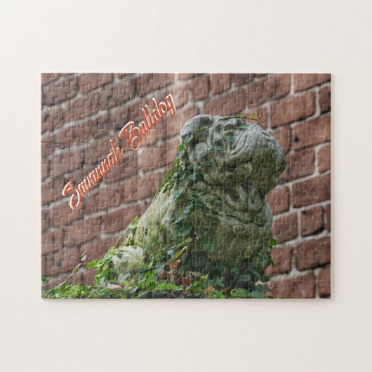 Bulldog Statue Savannah GA Fotografy Puzzle (Horizontal)
