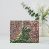 Bulldog Statue Savannah Georgia Fotografie Postkarte (Stehend Vorderseite)