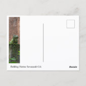 Bulldog Statue Savannah Georgia Fotografie Postkarte (Rückseite)