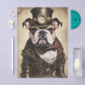Bulldog Steampunk Decoupage Tissue Paper Seidenpapier (Handwerk)