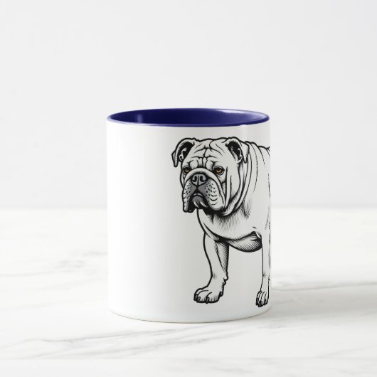 Bulldog stehend tasse (Zentrum)