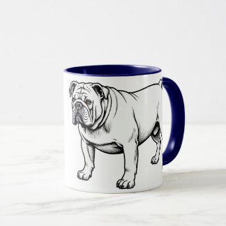 Bulldog stehend tasse
