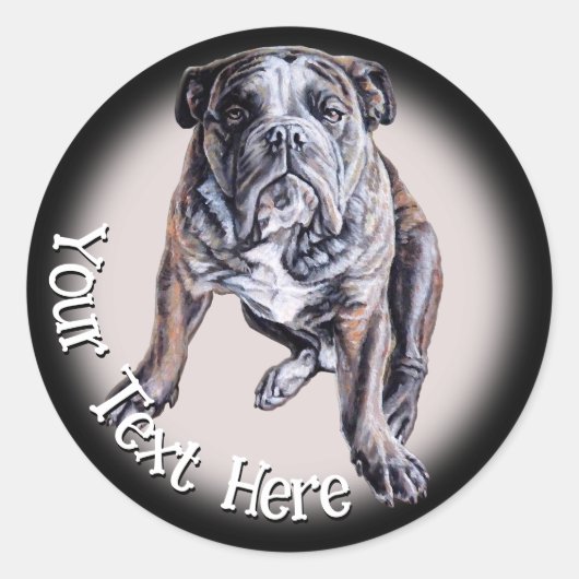 Bulldog Stickers Custom English Bulldog Stickers (Vorderseite)