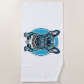 Bulldog Strandtuch (Vorderseite)