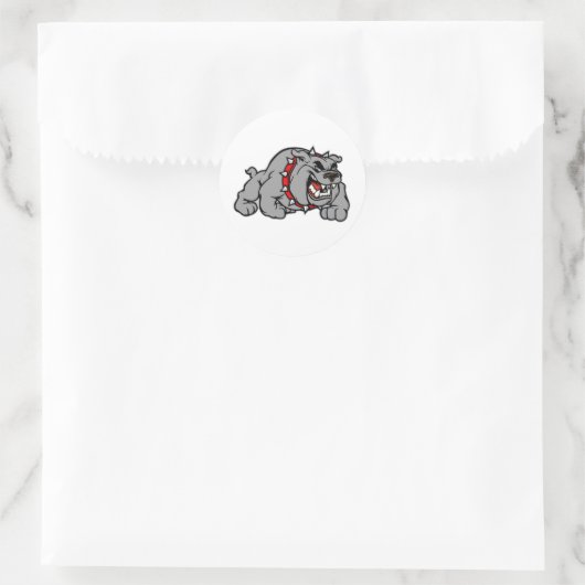 Bulldog Style Runder Aufkleber (Tasche)