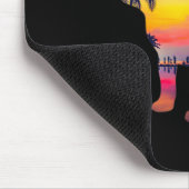 Bulldog Sunset Design Mousepad (Ecke)