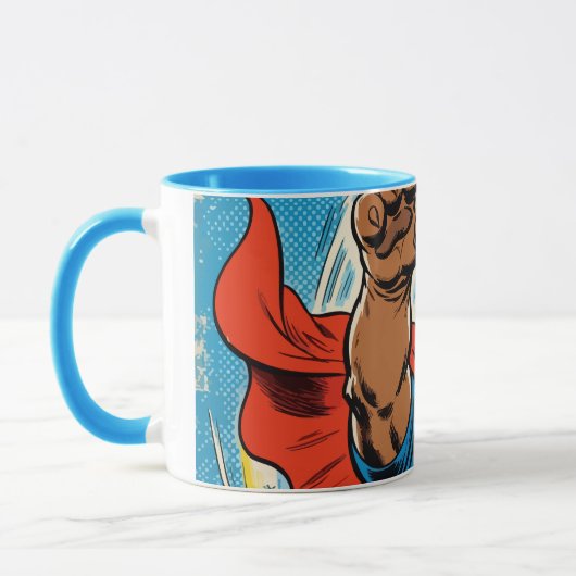 Bulldog Superhero Flying with Cape Tasse (Links)