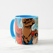 Bulldog Superhero Flying with Cape Tasse (Vorderseite Links)